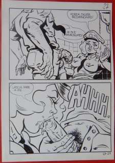 Angiolini, Sandro - 6 Original page - La Poliziotta #43 - "Gli attrezzi erotici del Sexy Shop" - 1983 | Catawiki