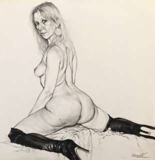 Riccardo Mannelli - 1 Original drawing - Mariangela - Il Piacere | Catawiki