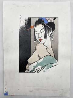 Michetz, Marc - Original colour drawing - Geisha | Catawiki