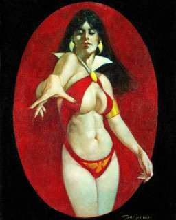 Sanjulian - 1 Peinture à l’huile - Vampirella: Red Circle - Hand Signed | Catawiki