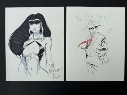 Ingo Römling + Luca Erbetta - 2 Original drawing - Vampirella und The Spirit