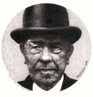 Dulieu, Jean - 1 Original drawing - Cirkel-portretten van beroemdheden - René Margritte ( 1898-1967 ) - 1988 | Catawiki