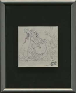 Toonder, Marten - 1 dessin au critérium original - Tom Poes & Heer Bommel - Heer Bommel en De Zwelbast (Zwelgje) - gesigneerd - 1980 | Catawiki