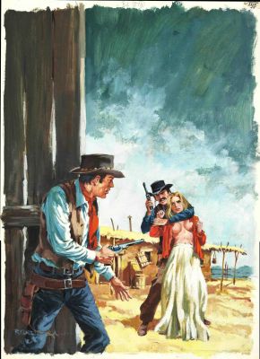 Rafael Cortiella | Original western cover – Lassiter – Cortiella | Origin Of Comics