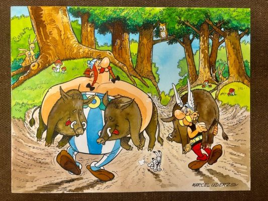 Uderzo, Marcel - 1 Original colour drawing - Astérix - Dessin original couleur | Catawiki