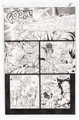 VAL SEMEIKS THE DEMON VOL. 3 #19 COMIC BOOK PAGE ORIGINAL ART. | Hake’s