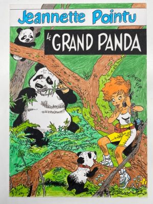 Wasterlain - 1 Original cover - Jeannette Pointu - Couverture Le Grang Panda signée | Catawiki