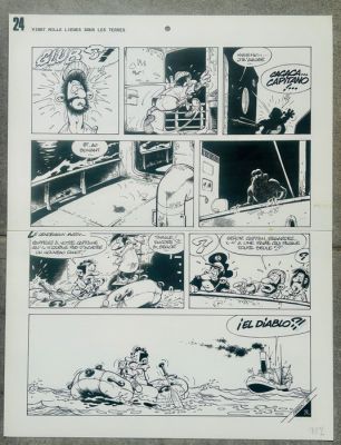 Seron, Pierre - 1 Original page - Les Petits Hommes T33 page 24 - 20 mille lieues sous les Terres - 1994 | Catawiki