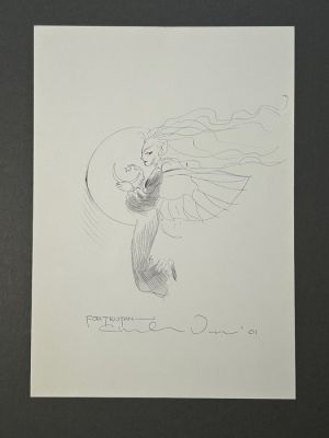 Charles Vess - 1 Original drawing - Chales Vess - Moon Angel - 2001 | Catawiki
