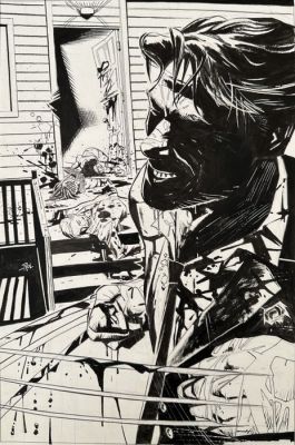 Roland Boschi - 1 Original page - Wolverine Max - Vol.1 #14 page 20 Splash/End Page - 2013