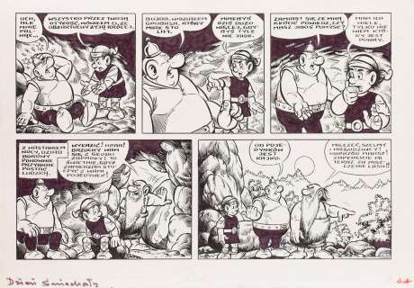 Janusz Christa (1934 - 2008) | Janusz Christa | "Kajko i Kokosz. Dzień Śmiechały", tusz 4A, 1983 | Desa Unicum