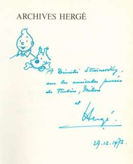 Tintin. Dessin original dédicacé | BDEnchères