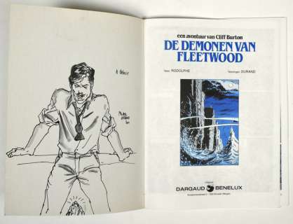 Durand Dédicace... | DURAND Dédicace ancienne dans un album de Cliff Burton... | Vermot et Associés