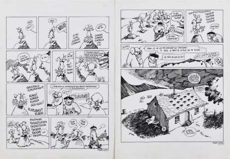 F’MURRR. Alp 13. Pl. 239A et 239B. Encre. 43 x 32,5 cm. | Aponem