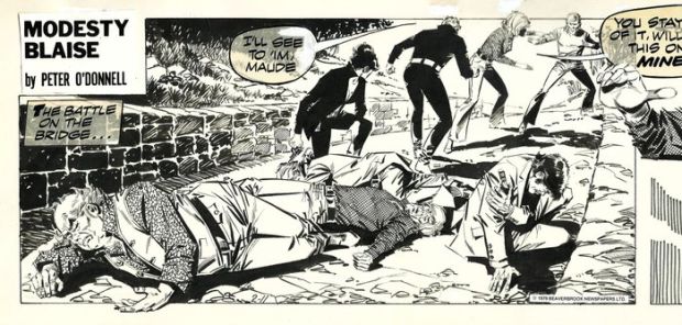 Enric Badia Romero - 1 Original page - Modesty Blaise - strip #3189 - The wicked gnomes - 1973 | Catawiki