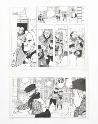 Dick Matena - 1 Original page - Afke’s Tiental - Original page from Afke’s Tiental ’Sneeuwballengooien’ | Catawiki