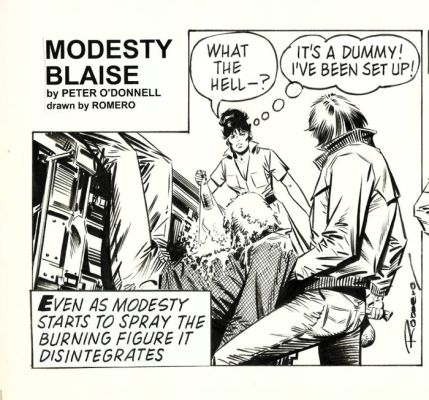 Romero, Enric Badia - 1 Original page - Modesty Blaise - strip #7667 - The Girl in the Iron Mask - 1991 | Catawiki