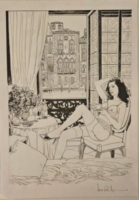 Luca Raimondo - 1 Original drawing - Luca Raimondo - Eva in Venice - disegno preparatorio - 2026 | Catawiki