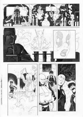 Continue Shopping | GWENPOOL #5 PAGE 3 ORIGINAL PAGE BY STEFANO NESI | Scott’s Collectables