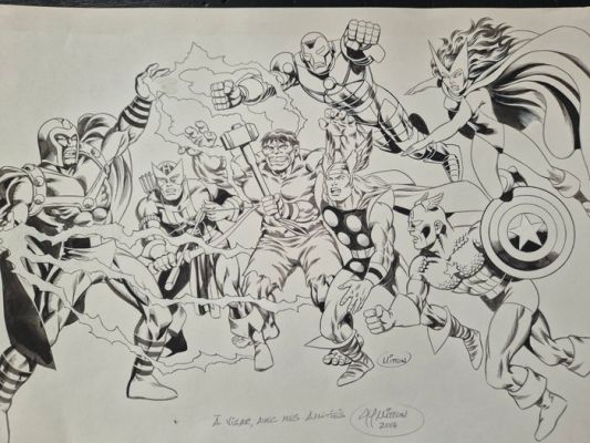 Mitton, Jean-Yves - 1 Original drawing - The Avengers - 2014 | Catawiki