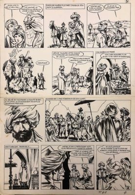 Vance, William - 1 Original page - Scanderbeg - Le Héros aux cent visages - 1964 | Catawiki