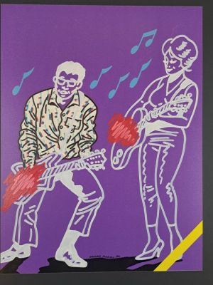 Mattioli, Massimo - 1 Original drawing - Rock ’n’ Rolla - 1984 | Catawiki