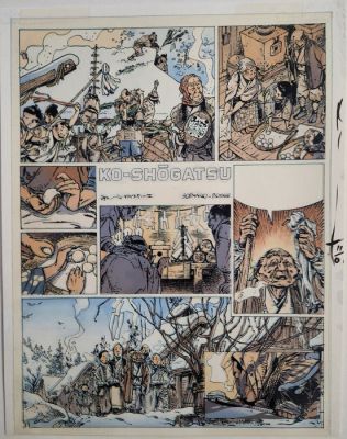 Michetz, Marc (Degroide, Marc) - 1 Bleu de coloriage original + calque - Kogaratsu - T0, planche01 | Catawiki