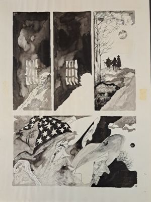 Breccia, Alberto - 1 Original page - El Viajero de Gris: Gli Occhi e la Mente | Catawiki