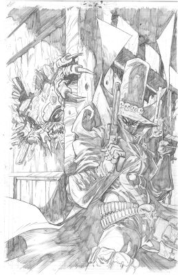 DEADLY TALES OF GUNSLINGER SPAWN #18 CHRIS CAMPANA ORIGINAL COVER ART | Scott’s Collectables