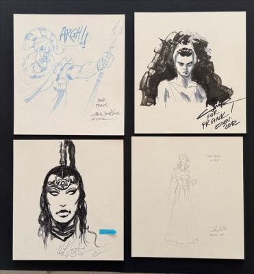 Matteo Scalera - Yildiray Cinar - Clint Langley - Felix Mertikat - 4 Original drawing - Illustrationen international bekannter Comic Zeichner | Catawiki
