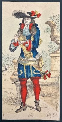 Edgar P. Jacobs - 1 Original colour drawing - 1693 . seigneur sous louis 14 | Catawiki