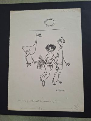 Pichard, George - 1 Original drawing - Le Rire - Tu crois qu’elle peut les reconnaître ? | Catawiki