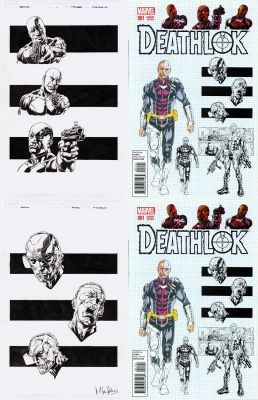 Perkins, Mike - Deathlok #1 Cover Art & Design Elements! | Comic Book Art Gallery