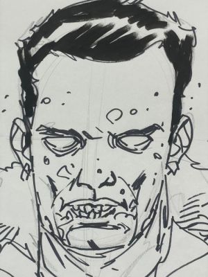 Charlie Adlard - 1 Original drawing - The Walking Dead - The Walking Dead original INK | Catawiki