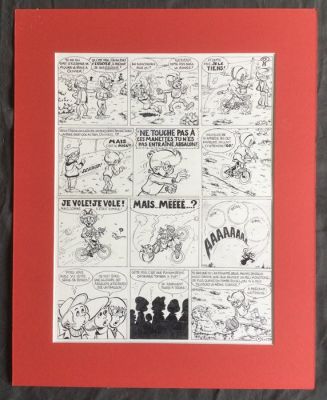 Devos, Jacques - 1 Original page - Génial Olivier - De modderhappers / Bi-crosses - 1984 | Catawiki