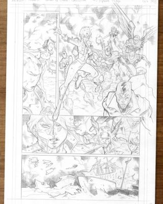 Domenech, Sergi - Avengers Annuel: Conclusion du Concours du Chaos #3 - Hand Signed Original Pencil Page | Catawiki