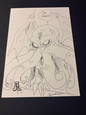 Zerocalcare - 1 Original drawing - Cthulhu - 2021 | Catawiki