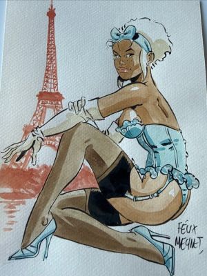 Meynet, Félix - 1 Original drawing - Meynet, Félix - Mirabelle en petite tenue à Paris | Catawiki