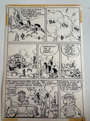 Jijé (Gillain, Joseph) - 1 Original page - Bonux Boy et les Indiens - 1960 | Catawiki