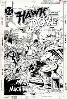 Karl Kesel Greg Guler - Hawk And Dove #12 Cover (Hawk & Dove Battle Entire Teen Titans Team!) 1990)Â 