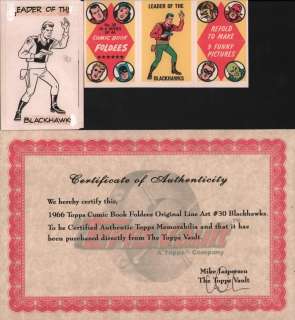 Wally Wood | 1966 Topps Comic Book Foldees Original Art #30 - Blackhawks | Anthony’s Comic Book Art