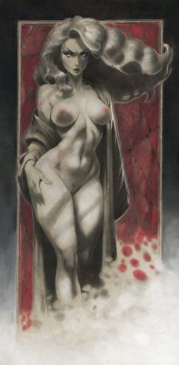 Edgar Wallace - 1 Original colour drawing - Zeichnung No 135 - LORNA IN THE DARKNESS - 2026 | Catawiki