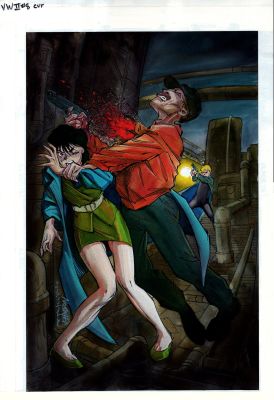 Brian Stelfreeze - The Venus Wars II #8 Cover Painting (1992)