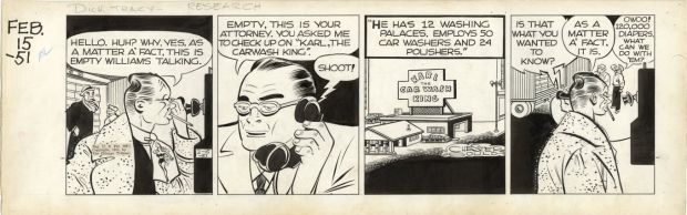 Gould, Chester - DICK TRACY DAILY Strip Art | ComicConnect