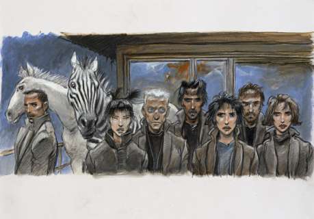 *Enki Bilal Né En 1951 La Couleur de L’air Acrylique, Crayon Et Pastel Sur Papier Pour La Case 1 de La Page 78 de Cet Album Pu... | La Couleur de l’air | Artcurial