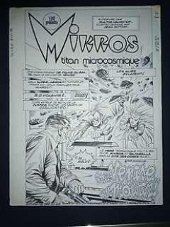 Mitton, Jean-Yves | Original plate, title page (p.1) + colour tracing  - Mikros episode 22  - (1982) | Catawiki