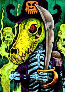 Simon Bisley – Andy Brown – Salty Dogs Card art – Paint – DR Burry Bones