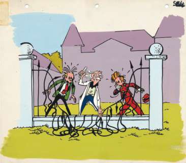 Spirou et Fantasio Le dictateur et le champignon Cellulos avec décor original | Rossini