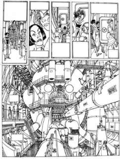 Gibrat. | Â« Marée Basse Â». Encre de Chine noire sur papier fort pour la planche | Tessier Sarrou