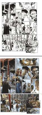 Planche originale 11 de LAOWAI Tome 2 .La bataille de Dagu par Xavier BESSE